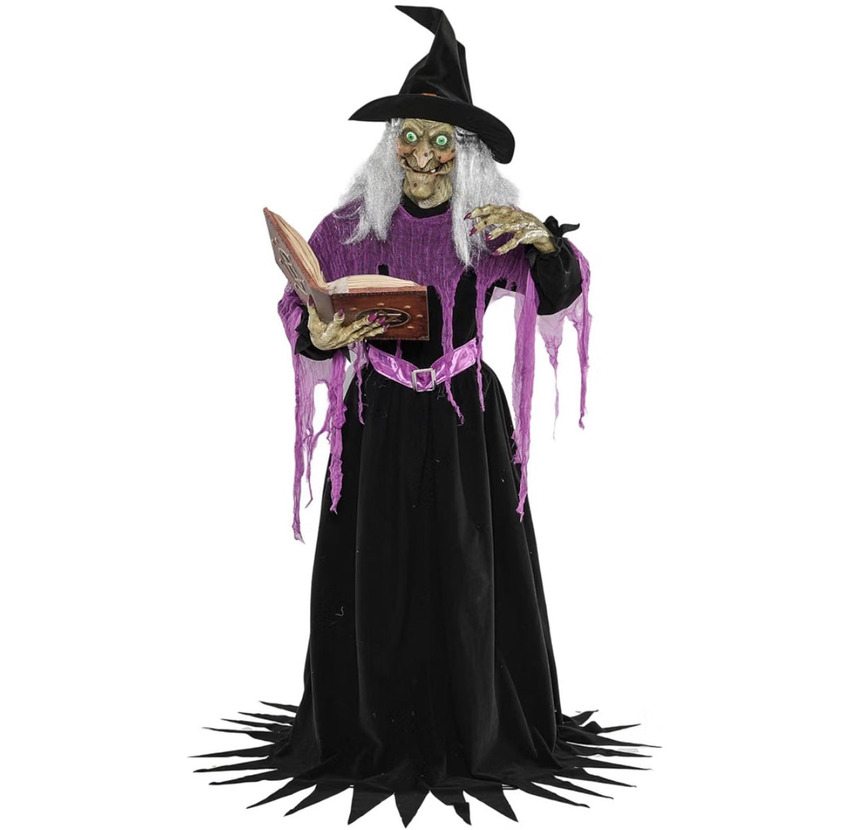6FT Interactive Talking Witch Animatronic – Halloween Decoration | NEW