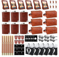 66-Piece Groomsmen Gift Set for 6 – Flasks, Toiletry Bags, Frames & Accessories