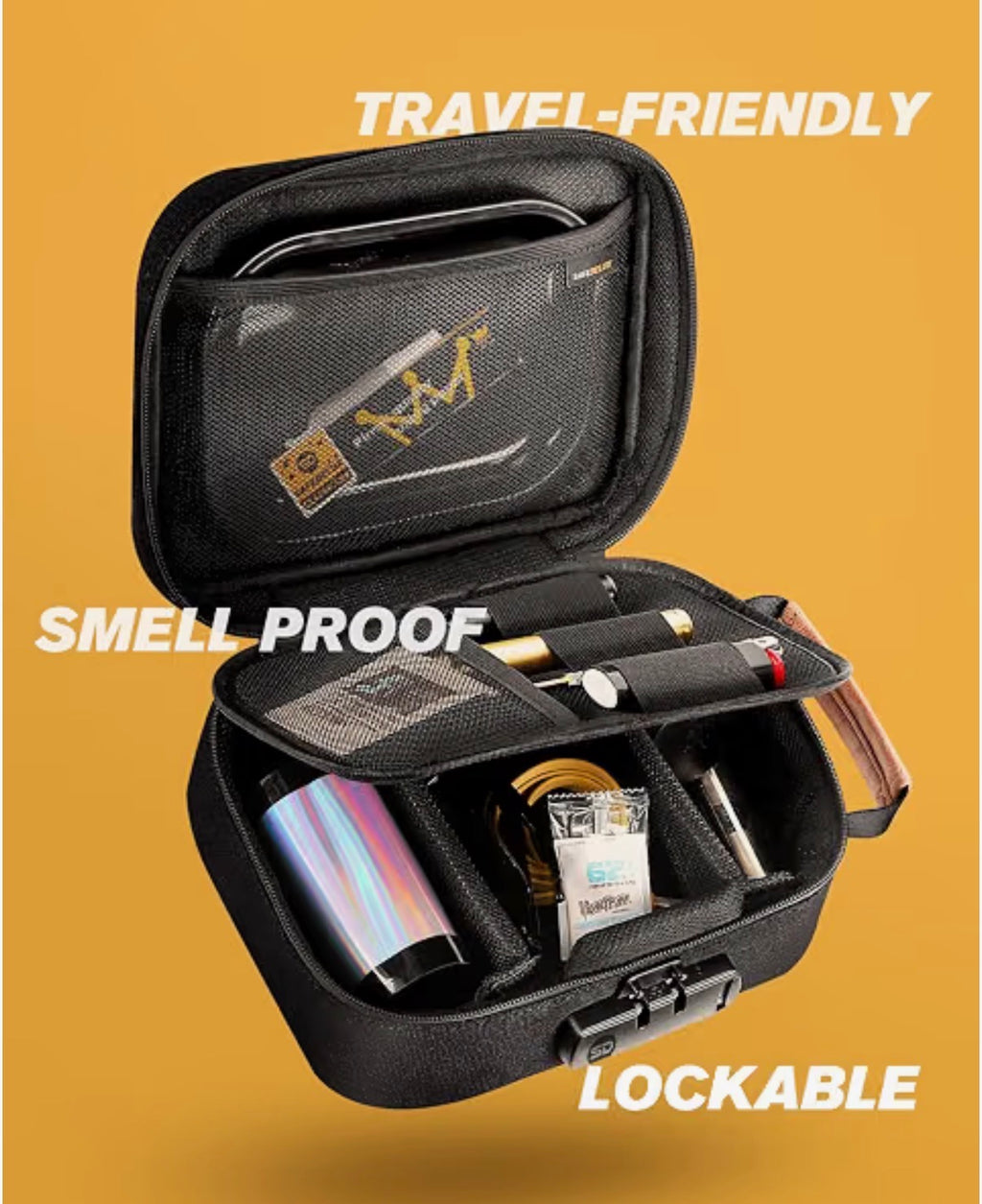 SAFEDELUX Smell-Proof Lockable Storage Bag – Activated Carbon Lining