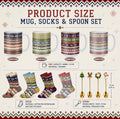 Cozy Christmas Mug, Socks & Spoon Gift Set 🎄☕🧦