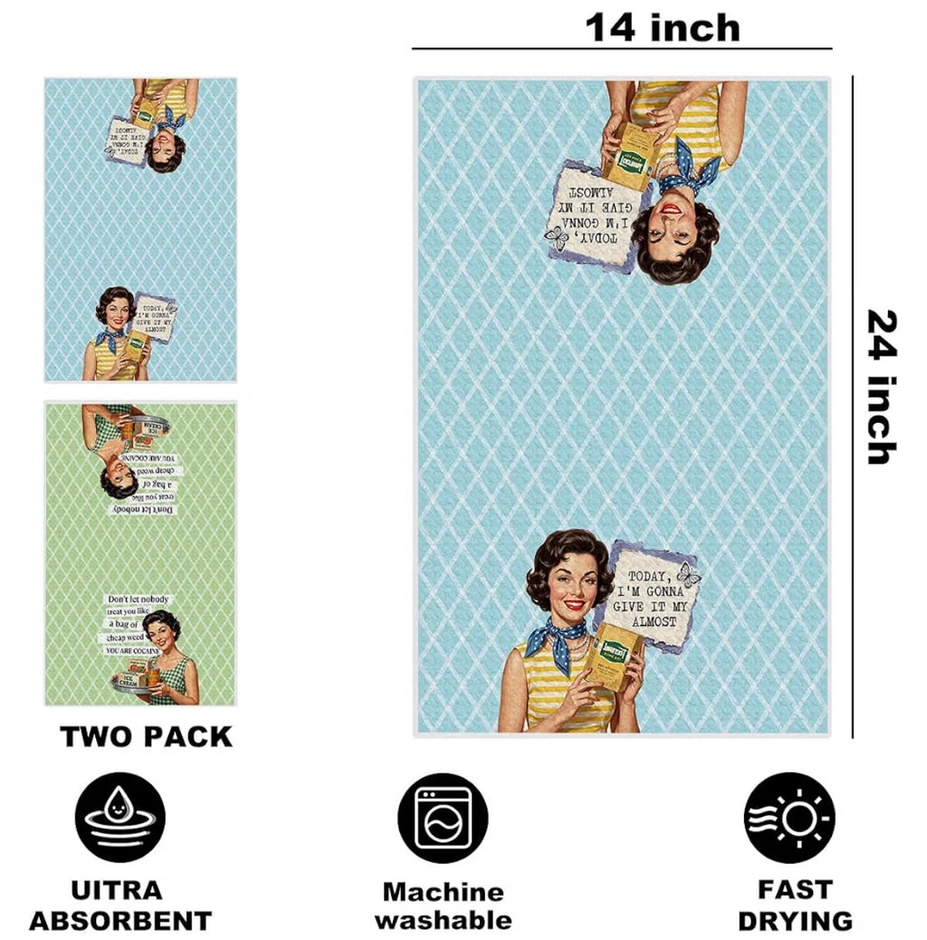 “You Are Cocaine” Funny Kitchen Towel Set – 2 Pack