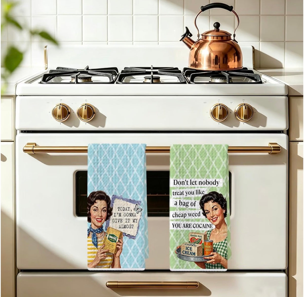 “You Are Cocaine” Funny Kitchen Towel Set – 2 Pack