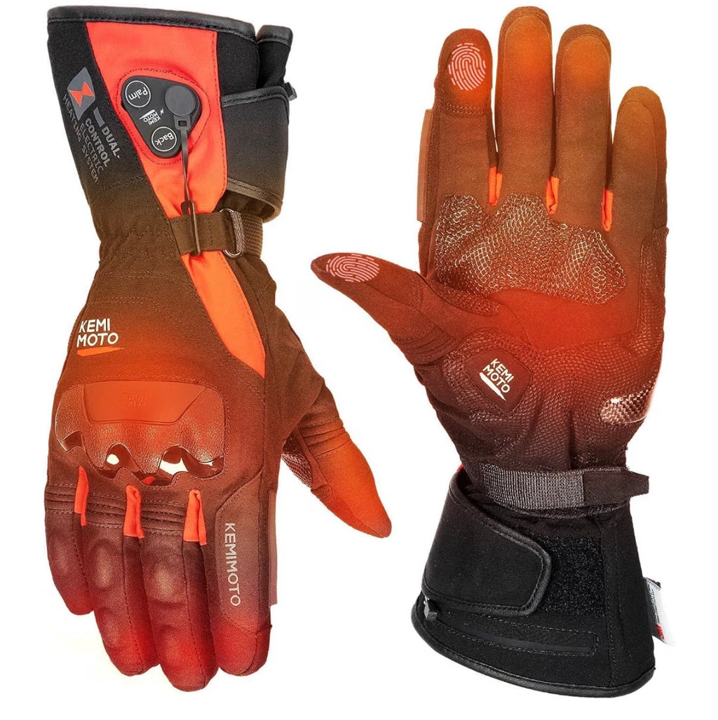 KEMIMOTO Dual-Zone Heated Motorcycle Gloves