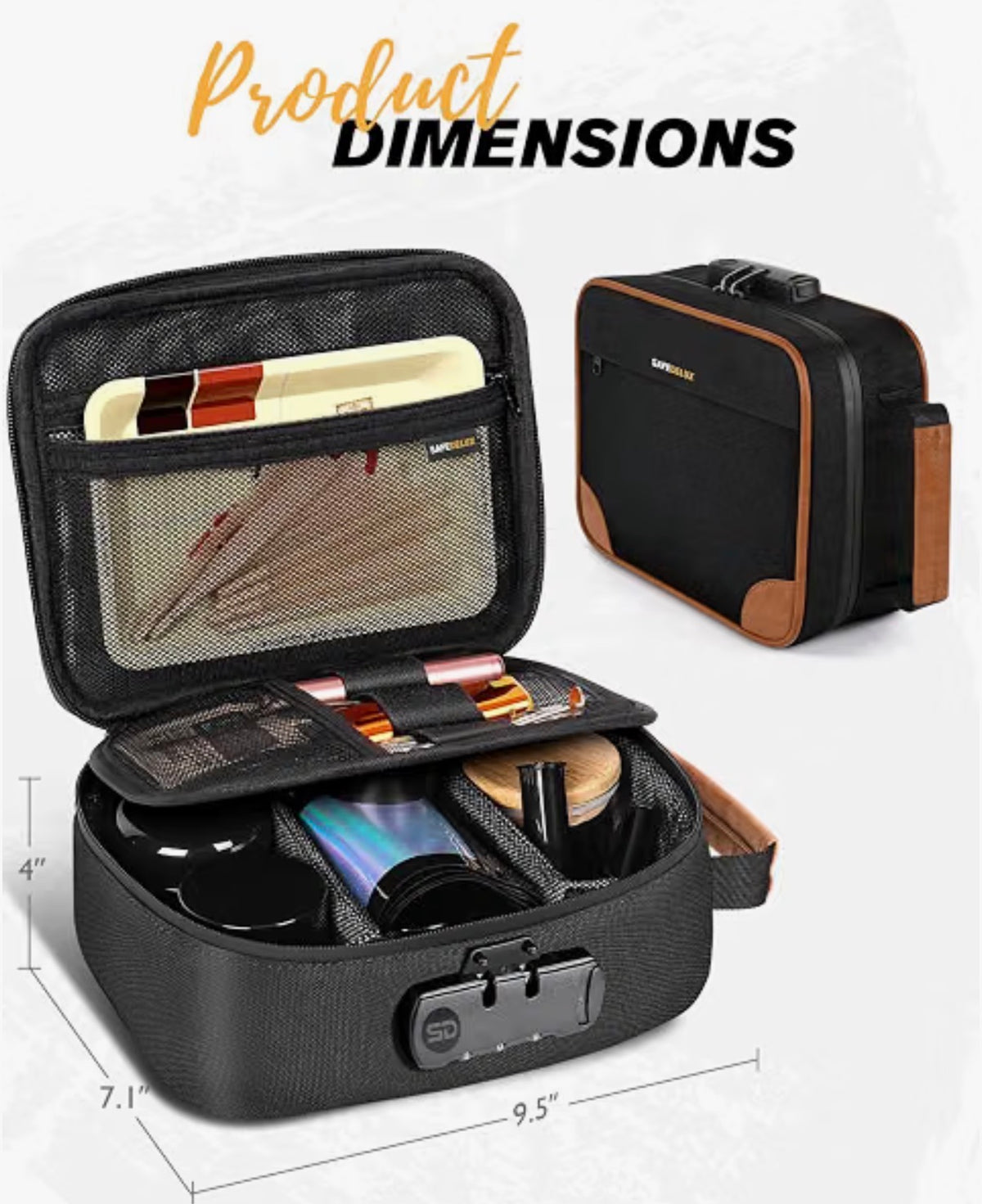 SAFEDELUX Smell-Proof Lockable Storage Bag – Activated Carbon Lining