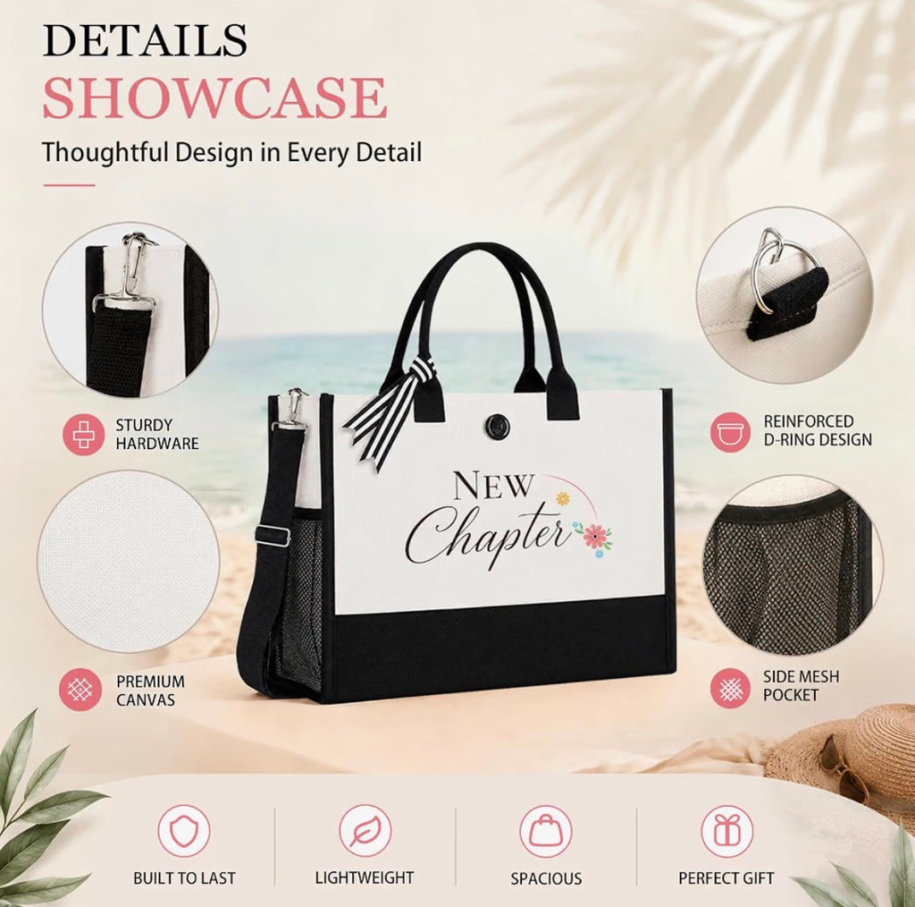 “New Chapter” 3-Piece Tote & Cosmetic Bag Gift Set