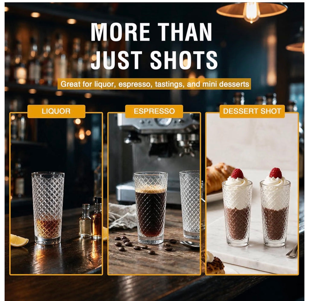 12-Pack 2 oz Heavy-Base Textured Shot Glasses