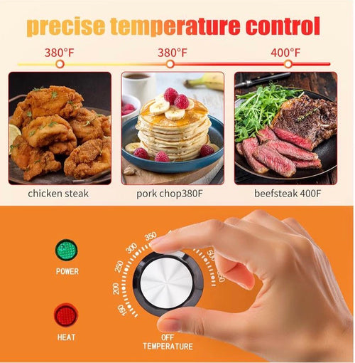 21.6” Commercial Stainless Steel Electric Griddle – Adjustable Temperature