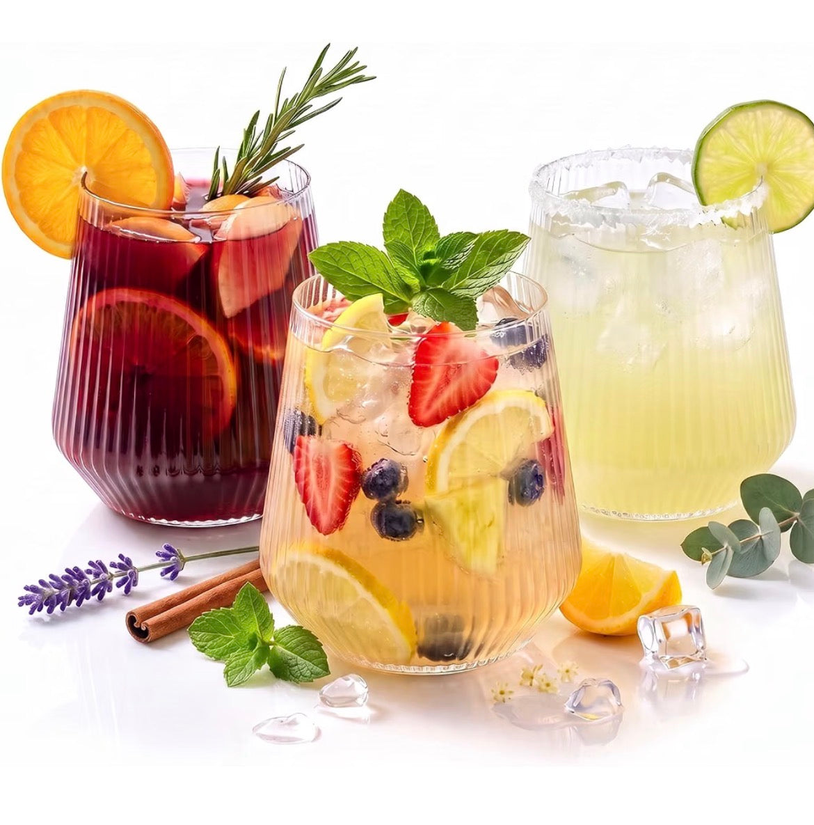 40-Pack Ribbed Plastic Party Tumblers – 13.4 oz