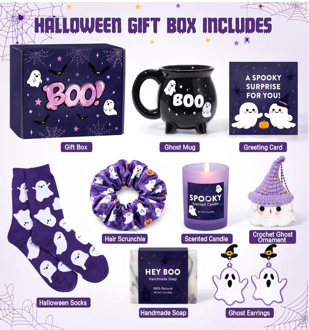 Halloween “Boo” Gift Box | 9-Piece Spooky Gift Set